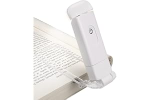DEWENWILS USB Recargable Luz de Lectura para Libros, 2 Niveles de Brillo, Luz LED para Libros con Pinza para Leer en la Cama, Lámpara para Libros que Cuida los Ojos para Niños y Ávidos Lectores