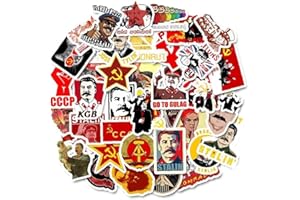 PiniceCore 50pcs Comunistas Pegatinas Mezclado Partido Unión Soviética De Stalin URSS CCCP Het Pegatinas Decal Computer Botellas De Agua a Prueba De Agua Monopatín De Equipaje De Etiqueta De