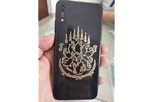 Gandhanra Amuleto de Buda único, Pegatina de Metal del Budismo de Tailandia, Pegatinas para teléfono y Ordenador portátil para Zen, meditación