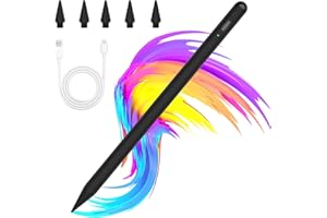 BQSS Stylet pour iPad 2018-2025, avec Recharge Rapide, Précision au Pixel Près & Sensible à l'inclinaison & Rejet de la Paume, pour iPad 11/10/9/8/7/6, Pro 11"/12.9"/13" M4, Mini 6/5, Air 5/4/3/M2