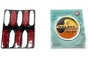 Melody Saz Baglama kisa kol sap Mizrap Tezene Rischa Pyramid Tel takimi mizrap cüzdani, black, Classic