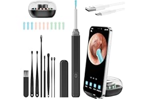 PKBD Ohrenschmalz Entferner Ohrreiniger füR Erwachsene Ear Cleaner mit 1920 HD Kamera Otoskop Aufbewahrungs Box, Stabiles Chip, Anti-Shake, für Geeignet Erwachsene/Kinder, Schwarz