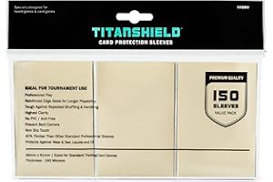 TitanShield Premium Ivory 150 rękawów standardowy rozmiar gra planszowa rękawy na karty kolekcjonerskie ochraniacz na talię do Magic The Gathering MTG, kolekcja baseballowa, Dropmix