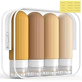 Lyrovo Travel Bottles Kit for Toiletries Organizer BPA Free 90ml Silicone Size Containers Portable Split Bottle Accessories f