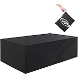 Tvird Abdeckung Gartenmöbel, Abdeckhaube Schutzhülle Abdeckplane für Gartenmöbel,rechteckige Sitzgarnituren, Gartentische und
