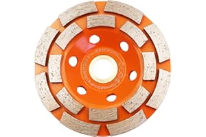 Concrete Diamond Grinding Cup Wheel,BRSCHNITT 100mm Angle Grinder Diamond Double Row Cutting Wheel for Grinding/Polishing/Cleaning Surface Grinding Granite, Concrete,Stone,Cement,Marble,Rock