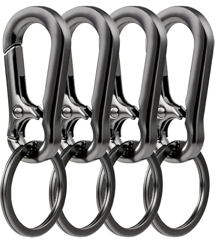 6 Moschettoni Portachiavi In Metallo - Gancio Resistente Per Zaini, Chiavi E Attrezzatura Outdoor - Foto 7