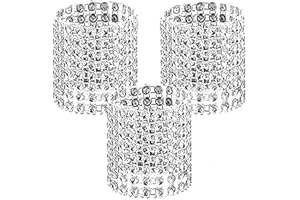 ANLOO Angels' Napkin Rings, Bling Rhinestone Diamond Napkin Rings Buckles for Table Decorations, Wedding, Dinner,Party, DIY Decoration,Set of 100 (Silver-20 PCS)