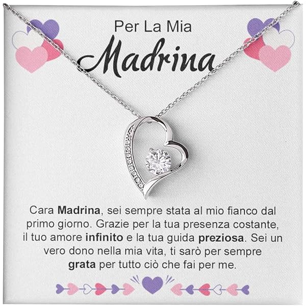 Regalo personalizzato per madrina, regalo per madrina, regalo per battesimo, collana personalizzata per madrina, gioielli per madrina, sarai la mia madrina? - Italia