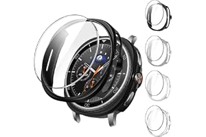 JETech Fodral för Galaxy Watch 8 Classic 46mm, Svart/Vitt/Klar