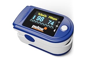 Pulsoximeter PULOX PO-200 Solo in Blau Fingerpulsoximeter für die Messung des Pulses und der Sauerstoffsättigung am Finger