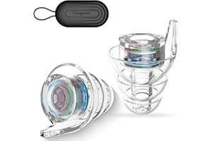 Hearprotek tapones concierto, silicona tapones reutilizables antiruido reducción ruido-protector auditivo ear plugs para Musica,festival,Dj,concert,moto estudiar talla S(1pare, Iridiscente)