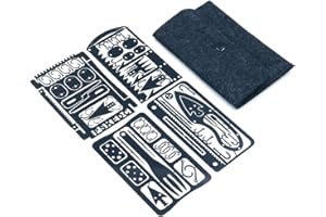 Namvo Karta survivalowa, 4-częściowy, ręcznie wykonany ze stali nierdzewnej, narzędzie survivalowe, wędkarstwo, kemping, wędrówki, polowanie, zestaw awaryjny z torbą do przechowywania