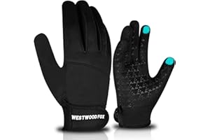 WESTWOOD FOX Ciepłe zimowe rękawiczki, wiatroszczelne, wodoodporne, rękawiczki rowerowe dla mężczyzn i kobiet, antypoślizgowe rękawiczki do obsługi ekranu dotykowego, elastyczne rękawice termiczne do