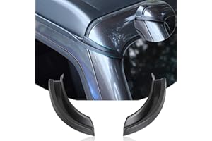JeCar Hardtop Rain Diverter ABS Drip Rail Extension Rain Gutter Exterior Accessories for Jeep Wrangler 2018-2021 JL JLU & 2020 Jeep Gladiator JT, 1 Pair