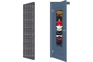 XINSUO Gyori Uchwyt Na Czapki Baseball, Ścienny Uchwyt Na Kapelusze Składany Organizator Uchwyt Kapelusze Baseball, Z 7 kieszeniami, Nadaje się do przechowywania czapek baseballowych