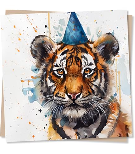 Artery8 The Tiger in the Top Hat for Him or Her Man Woman Birthday