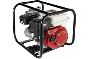 FUROMG Pompe à eau à essence 4 temps 2" Pompe à eau pour eaux usées Pompe de jardin Pompe de jardin Pompe de bassin 6,5 CV