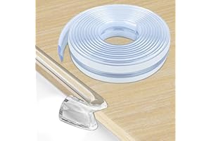 Wanglaism 100% Silikon Kantenschutz Baby, 2M Kantenschutz Selbstklebend Transparent Weich Tischkantenschutz Baby, Kindersicherung Kantenschutz für Tisch Schrank Bett Möbel Schutz