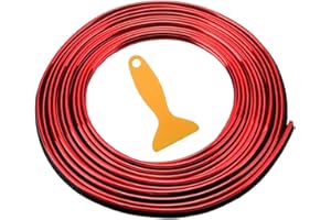 Youzzei Car Interior Trim Strips Red, 5M Universal Car Interior Moulding Trim for Women Men Trim Strips, Decoration Strip DIY Vehicle Door Interior Dash Trim moulding with Installing Tool (Red)