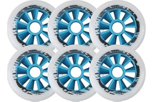 XGXOZ 6 Pack Inline Skate Wheels, 90mm / 100mm / 110mm Roller Blade Skating Wheels, 85A Roller Skate Wheels pour Roller Blade Wheel Remplacement,Bleu,110mm