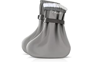 ‎ZAMBOO Zamboo Überzieher Schuhe mit Fleece | Baby Regenfüßlinge bis 18 Monate | OEKO-TEX Standard 100 geprüfte Regenüberschuhe, maschinenwaschbar - Grau
