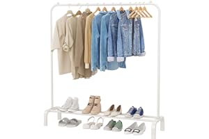 UDEAR Perchero Independiente para Colgador de Ropa Dormitorio Multifuncional Unipolar, Blanco