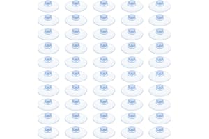 HJZHII 20mm Suction Cups, 50 Pcs Clear Rubber Suckers for Glass Table Mini Suction Cups Without Hooks Strong Adhesive Clear Sucker Pads for Window Car Glass Bathroom Wall Door Decoration Hanging