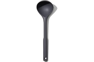 OXO - Good Grips Louche – Louche à soupe, crêpes - Ustensile de cuisine en silicone - Taille classique, diamètre 10 cm - Gris anthracite