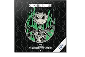 Grupo Erik - Calendrier Disney L'Étrange Noël de Mr Jack 2026 - Calendrier 2026 Mural Mensuel │ Idee Cadeau : Calendriers Muraux │ De Janvier à Décembre : Espace pour notes et Illustrations (30x60 cm)