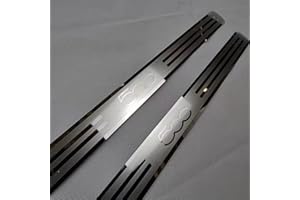 EAMILY Pack of 2 Car Exterior Door Sill Protectors Accessories for FIAT 500 500C Acciaio Porta, Abrasion Protection Threshold Welcome Pedal Bar Cover Styling Decoration