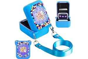 Qoosea Silikonowy futerał ochronny dla Bitzee Electronic Pet ze smyczą Wysokiej jakości zmywalny i wodoodporny silikonowy futerał na Bitzee, Niebieski, Nowoczesny