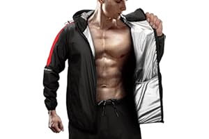 RDX Sauna Suit,REACH OEKO TEX 100 CERTIFIED, Full Body Sweat Heat Suit with Hood, Silver Back Long Sleeves, Men Women Adults Kids, Boxing MMA Slimming Gym Fitness Running Jacket, Home Gym Workouts