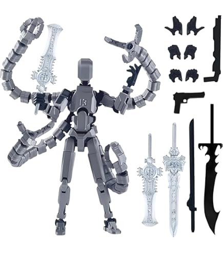 T13 Actiefiguren, anime-figuren, actiefiguren, 3D-gedrukte meerdere gewrichten, 3D-geprint, multi-joind, beweegbare figuren, desktopdecoraties voor spelliefhebbers, speelgoed
