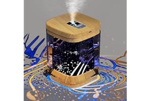 Humidifiers, Beioue 1000ML Humidifier for Bedroom with Night Light, Cool Mist Humidifier Air Humidifier,Humidifiers for Home,Waterless Auto-Off,for Home Baby Bedroom,Yoga,Office-Light Wood Grain