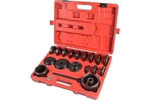 JOMAFA 1143 - Juego de Herramientas para Rodamientos de Rueda – Extractora e Instaladora de Cojinetes y Bujes para Talleres y Mecánicos – 23 Piezas Resistentes, Incluye Adaptadores Universales