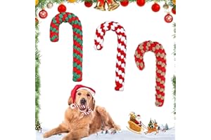 HBSFBH Weihnachten Hundespielzeug, Weihnachts Zuckerstangen Seil, Hundespielzeug Zuckerstange, Hundespielzeug Seil, Hunde Kauspielzeug, Weihnachten Geschenk Hundespielzeug für kleine Hunde