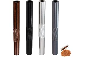 Ferizzia 4 stycken sniffersugrör, 70 mm metallhalmfördelare | Sniff metallhalm av högsta kvalitet, återanvändbar, lämplig för