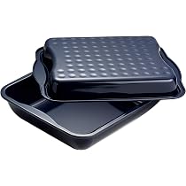 Dr. Oetker Plat à Gratin & Dessert Émail Noir 28,5×21×6,5 Cm – Jusqu’à 400 °C – Induction & Barbecue OK – Garantie 10 Ans