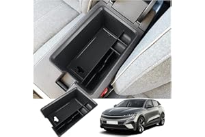 BIXUAN compatible avec Renault Megane E-Tech 2022-2023 Boîte de Rangement Megane Console Centrale avec Tapis Antidérapant Accessoires E-Tech 2022 Rangement pour Accoudoirs Central