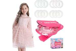 Zehan Zitong Hair Bedazzler Kit,Machine à Strass,180 gemmes Gem Stamper Hair,Diamond Styler Kit,Diamond Hair Machine,Multicolore,pour Filles et Enfants (B)