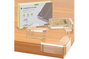 ECHOCUBE Protection Coin de Table Bébé, 30 PCS Transparents Protecteurs de Bords de Table, Protecteurs de Coins de Sécurité pour Bébés pour Les Coins Pointus des Meubles - Forme en L