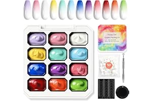 Shining She Ombre gel nagellack, 12 färger pastellpatta målning gelpalett
