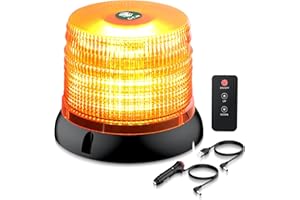 ‎EYPINS EYPINS Rundumleuchte Akku mit Fernbedienung, 12V 24V Magnet-Warnleuchte, 6 Blitzmuster aufladbare LED Warnlicht Blinkleuchte für Traktor, Auto Rundumleuchte fürs Traktor KFZ LKW| Gelbe