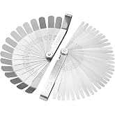 Spurtar Thickness Gauges, 32 Tapered and 16 Offset Blades | Double marked SAE &amp; Metric, For Spark Plug, Valve, Piston, Guitar