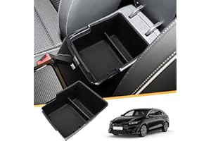 LFOTPP Boîte de rangement pour console centrale, compatible avec Kia Ceed CD Proceed SW GT, accoudoir central, boîte à gants, plateau de rangement avec tapis antidérapant pour accessoires de voiture