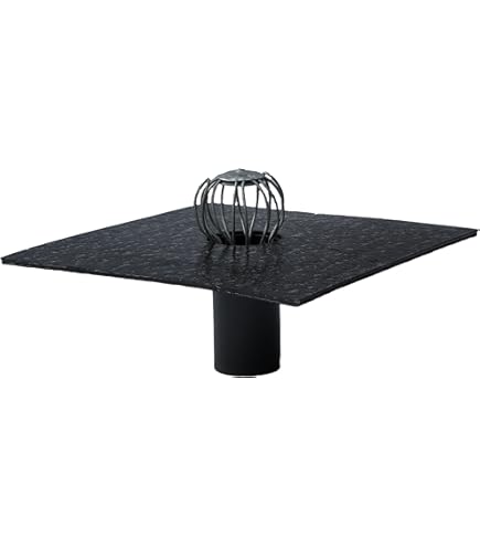 Platte dakafvoer DN 100 incl. bladvanger, bitumen/PVC-flens, dakgully, inloop, dakdrainage, DN 110 (PVC, 250 mm