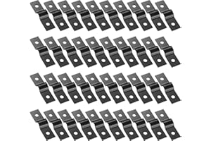 LIYIJIKEJI 40 Pcs Support Connecteur de Clôture en Treillis à Double Tige, Support de Clôture, Colliers de Serrage en U-Collier de Serrage Tuyau, Support Collier de Fixation pour 6mm Clôture en Treillis à Tige