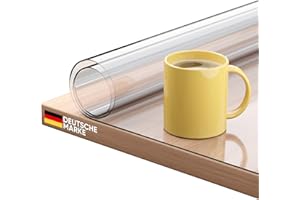 Björn&Schiller Protector con Bordes biselados, 2 mm de Grosor, Protector de Mesa Transparente, 90 x 120 cm, Protector de Mesa Transparente, Resistente al Calor hasta 55 °C