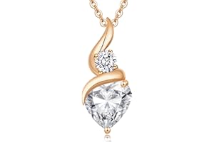 LOUISA SECRET Collana Donne delicata e raffinata Argento 925 Rame placcato oro rosa Infinity Heart Collana Cuore Fuoco Pendant Birthstone Fiamma del Cuore Regali di Natale per donne Mamma Donna